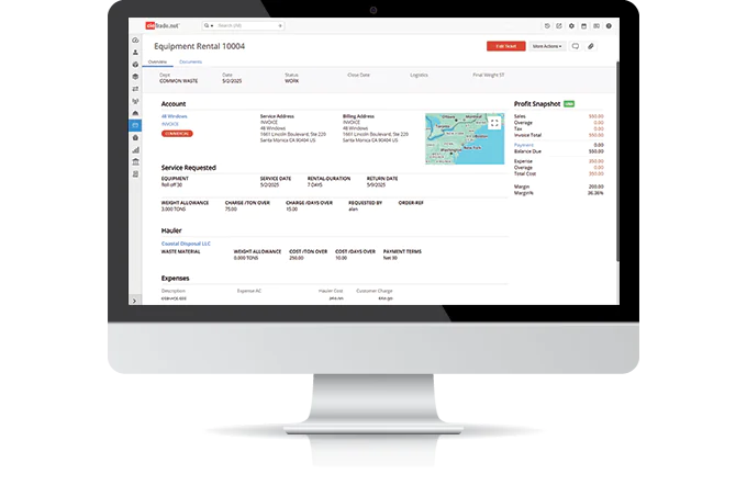 cieTrade Dumpster Rental Software